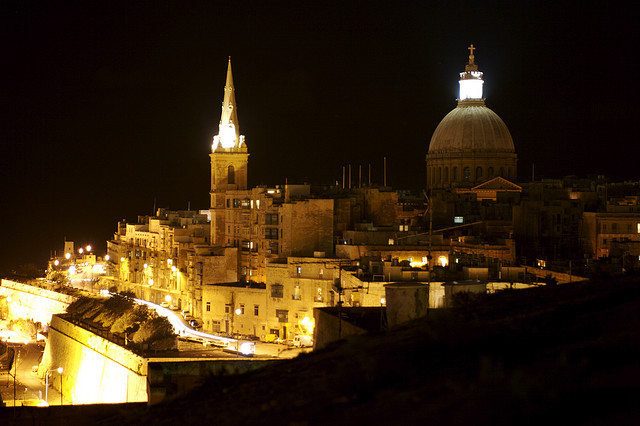Valletta by night
