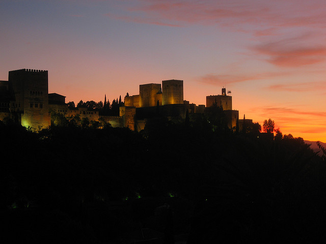 Night view of the Alhambra