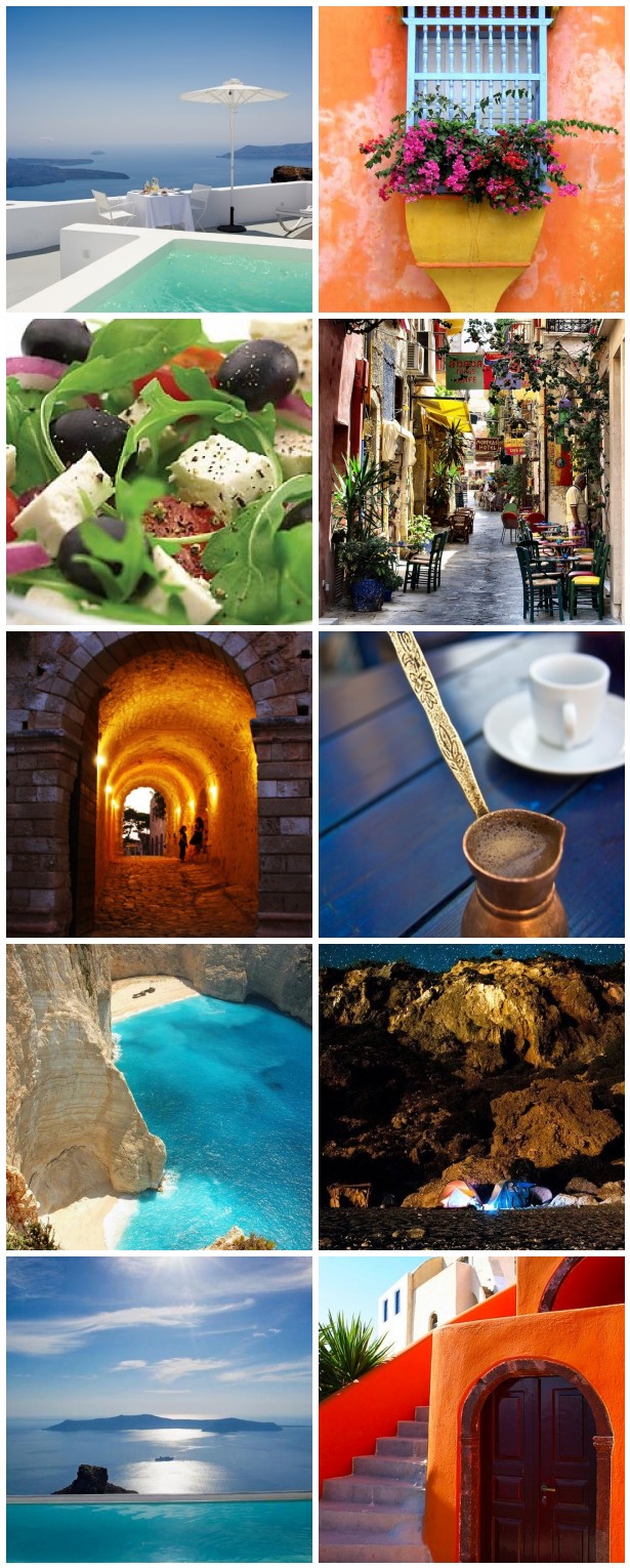Collage, why you should take holidays in Greece